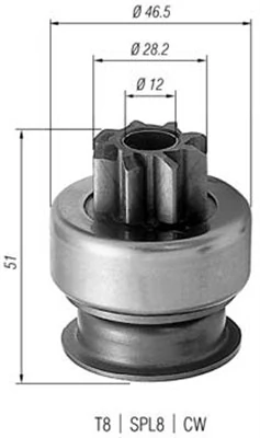 Pinion, starter